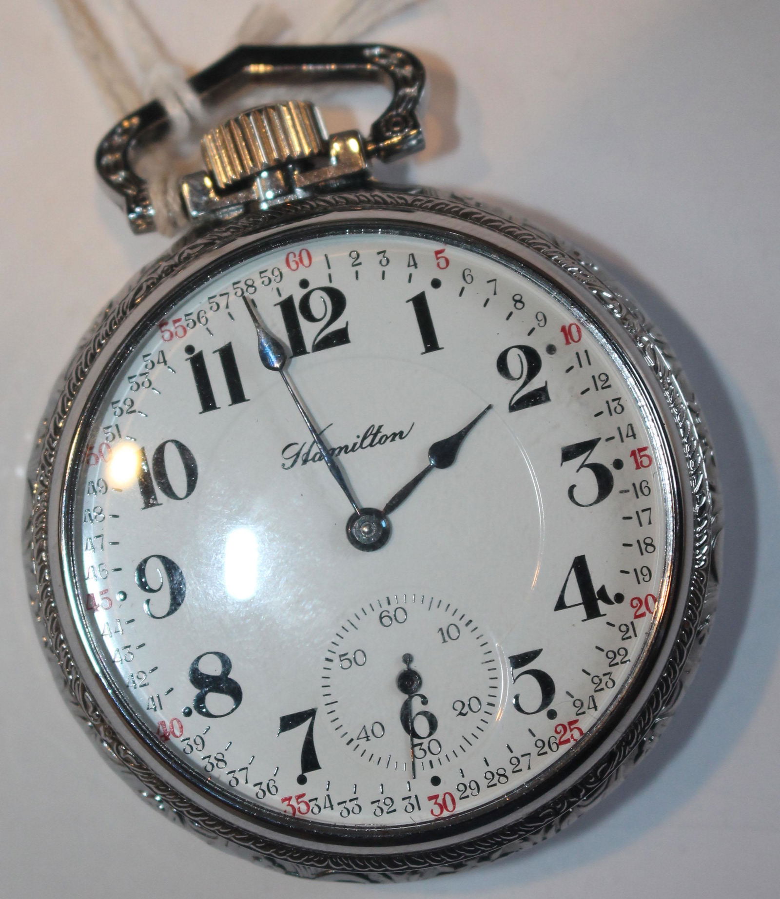 Hamilton 21 jewel salesman sample Model 992 pocket (1 of 2)