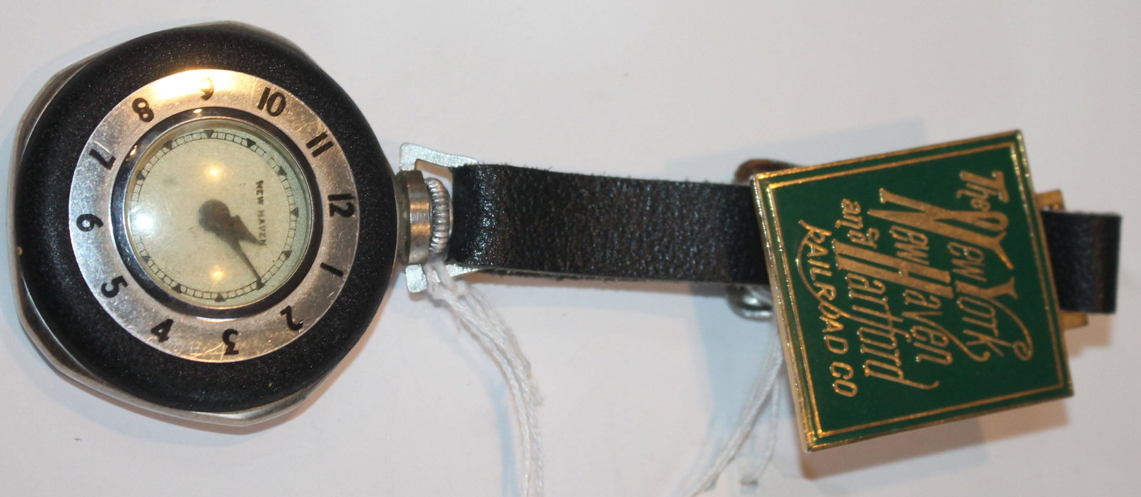 New Haven pocket watch w "The New York New Haven: New Haven pocket watch w "The New York New Haven Hartford Railroad Co watch fob