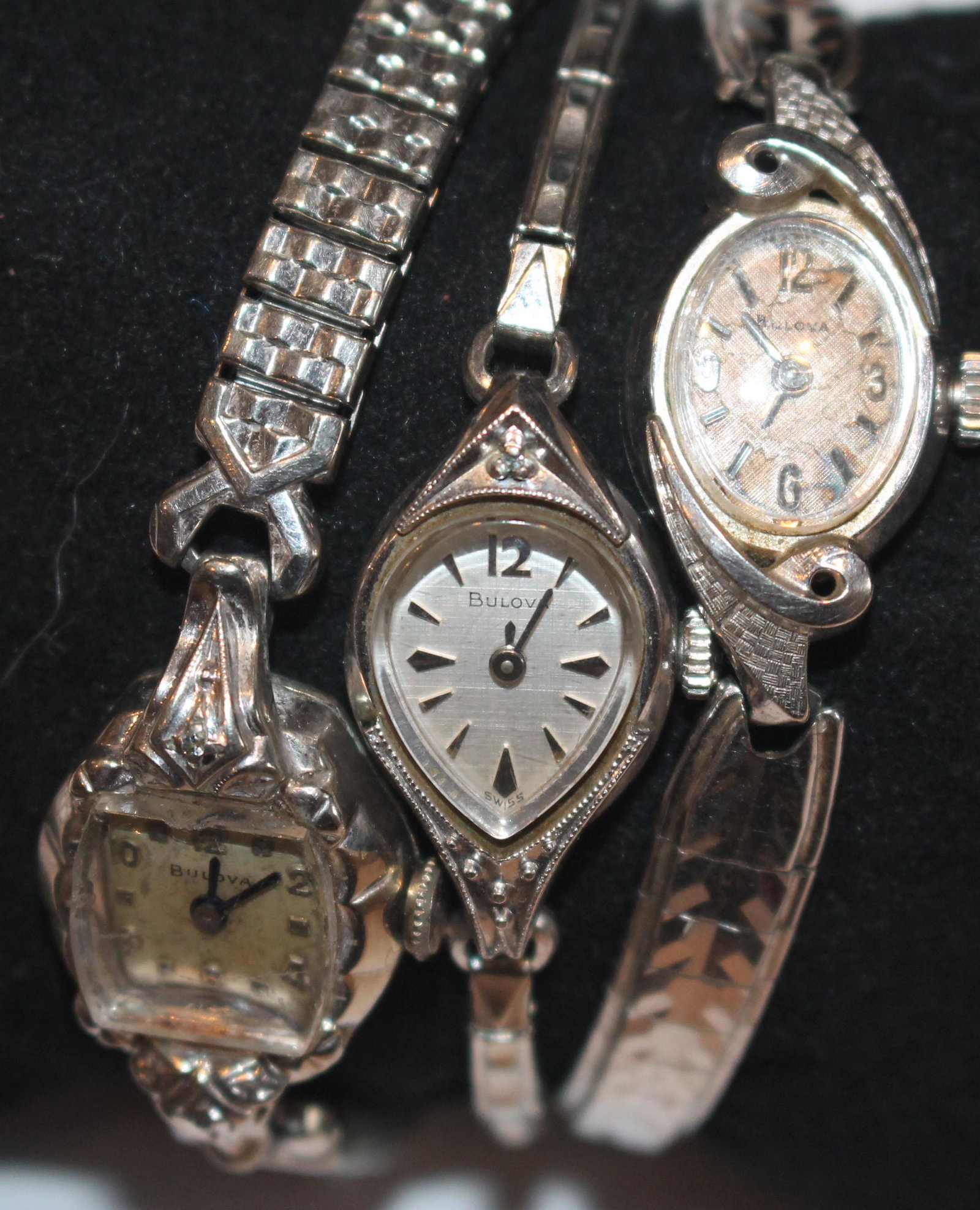 3 Bulova ladies wrist watches: 3 Bulova ladies wrist watches