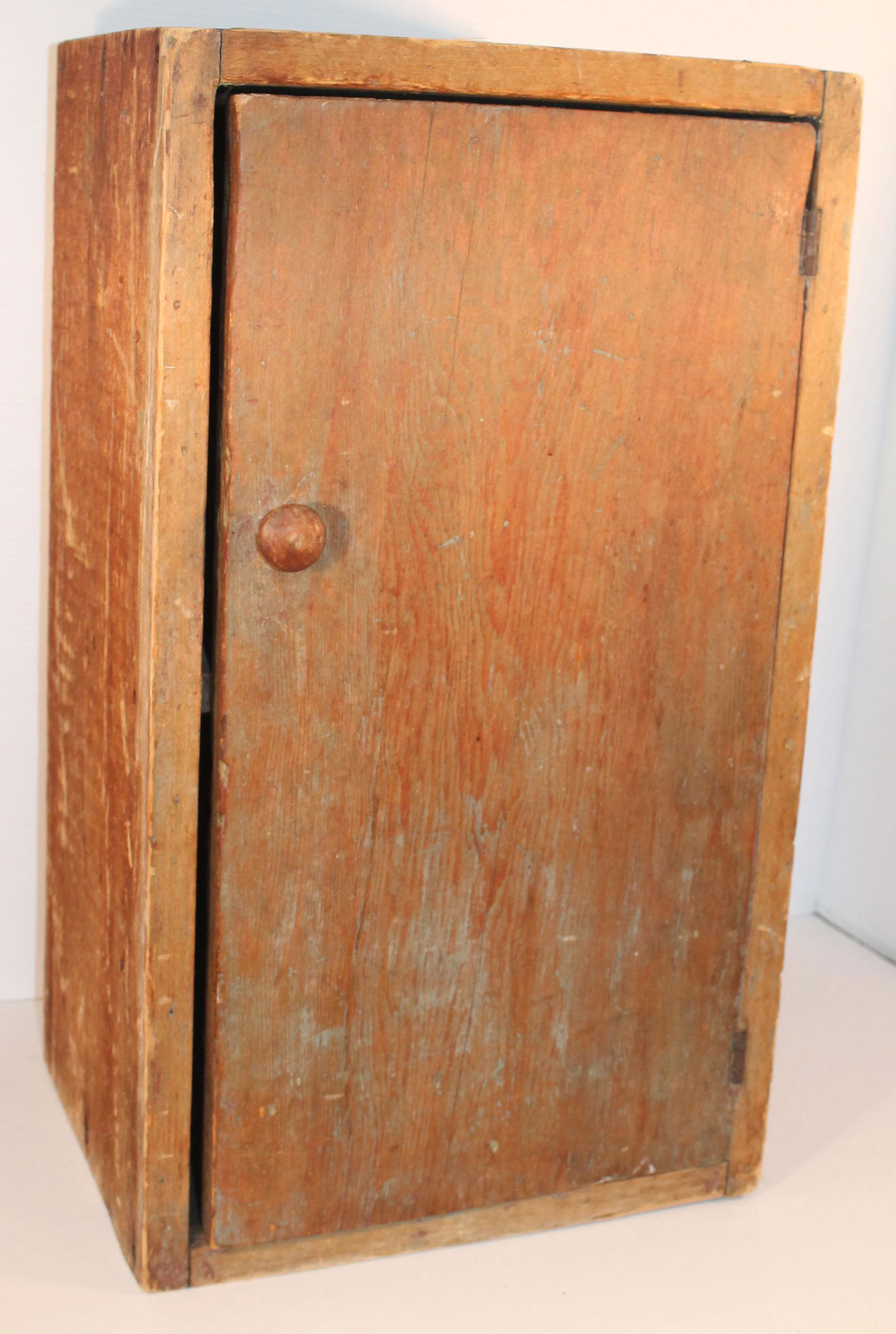 Antique hanging 1 door cupboard - 24" tall x 11" deep x (1 of 4)