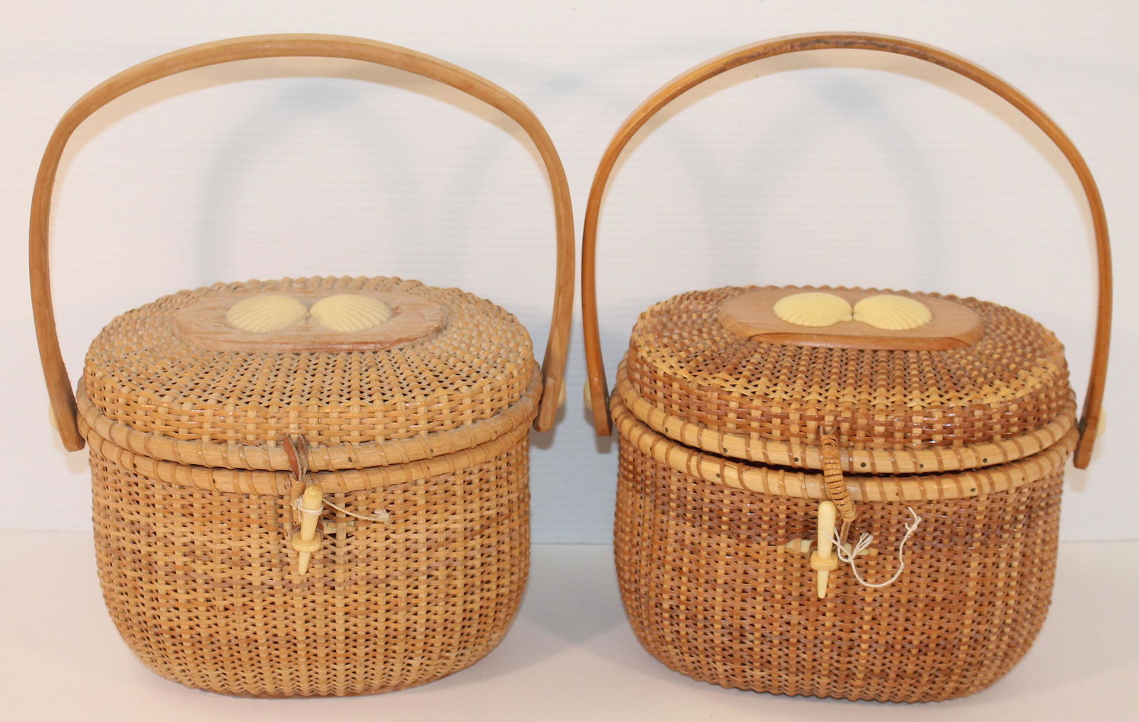 2 contemporary Nantucket swing handled baskets w (1 of 7)
