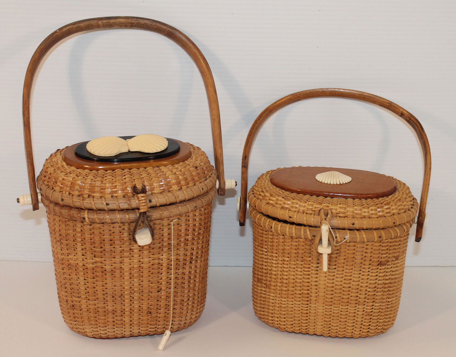 2 contemporary Nantucket swing handled baskets w (1 of 10)