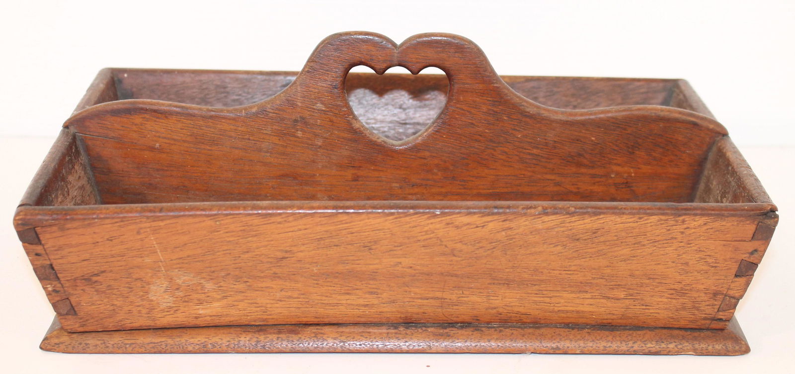 Antique utensil carrier w heart cut out handle - (1 of 4)