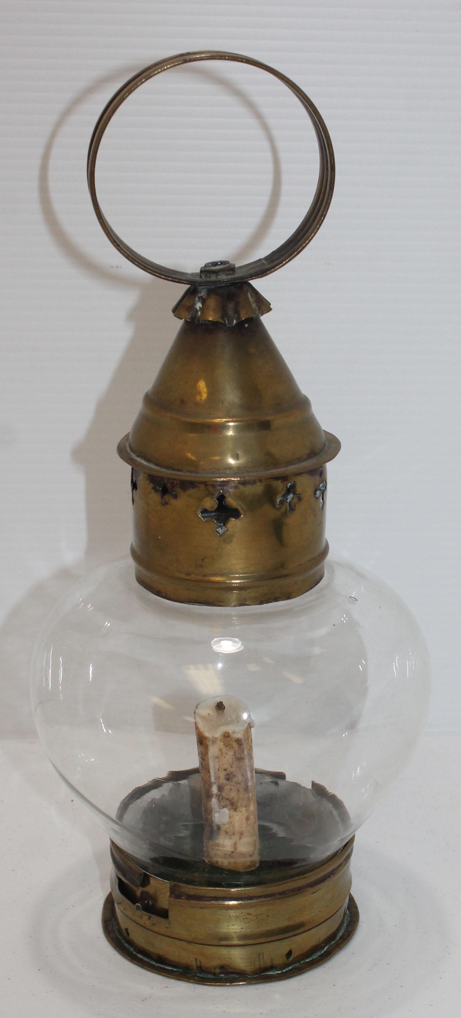 Antique brass onion lantern - 14" tall (1 of 5)
