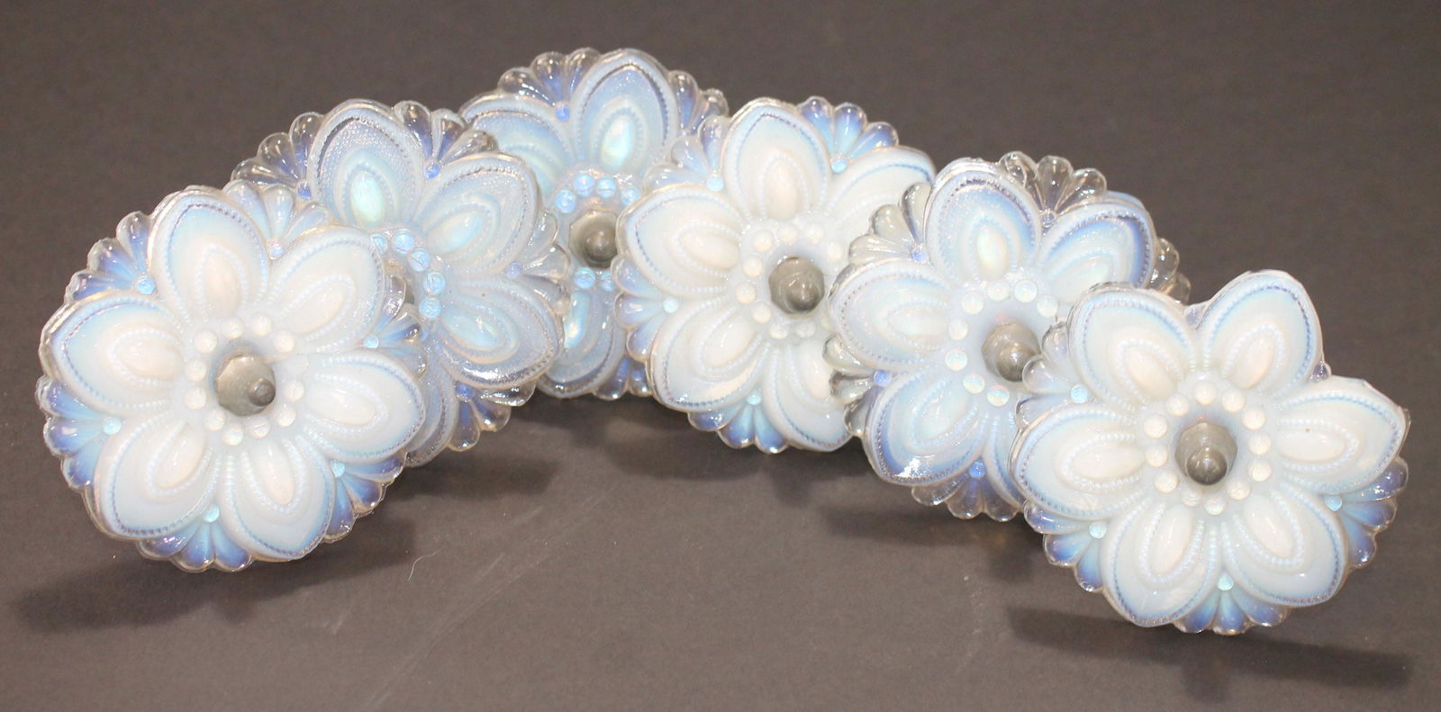 Set of 6 Sandwich glass opalescent curtain tie backs - (1 of 6)