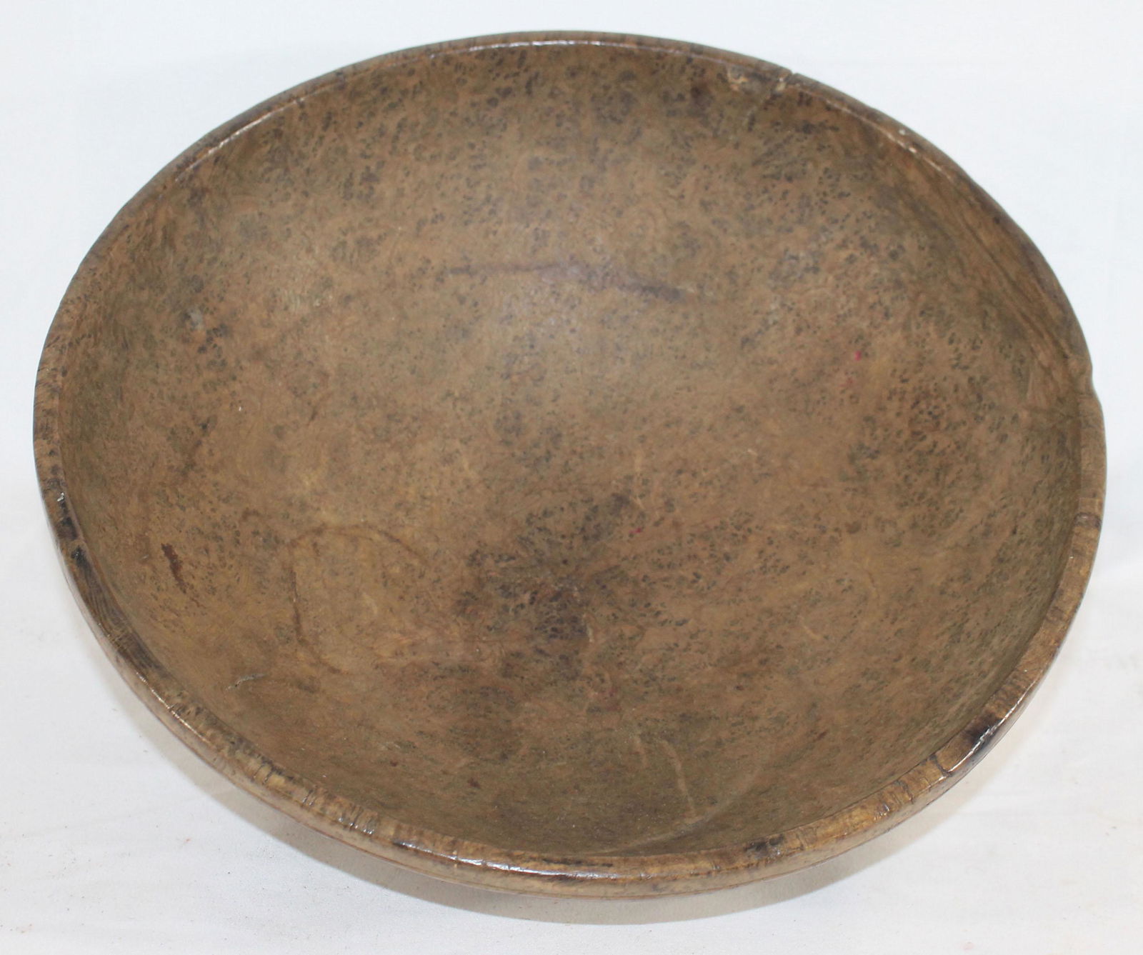 Wonderful 18thC burl bowl - 12 1/2" diam x 4 1/4" tall (1 of 6)