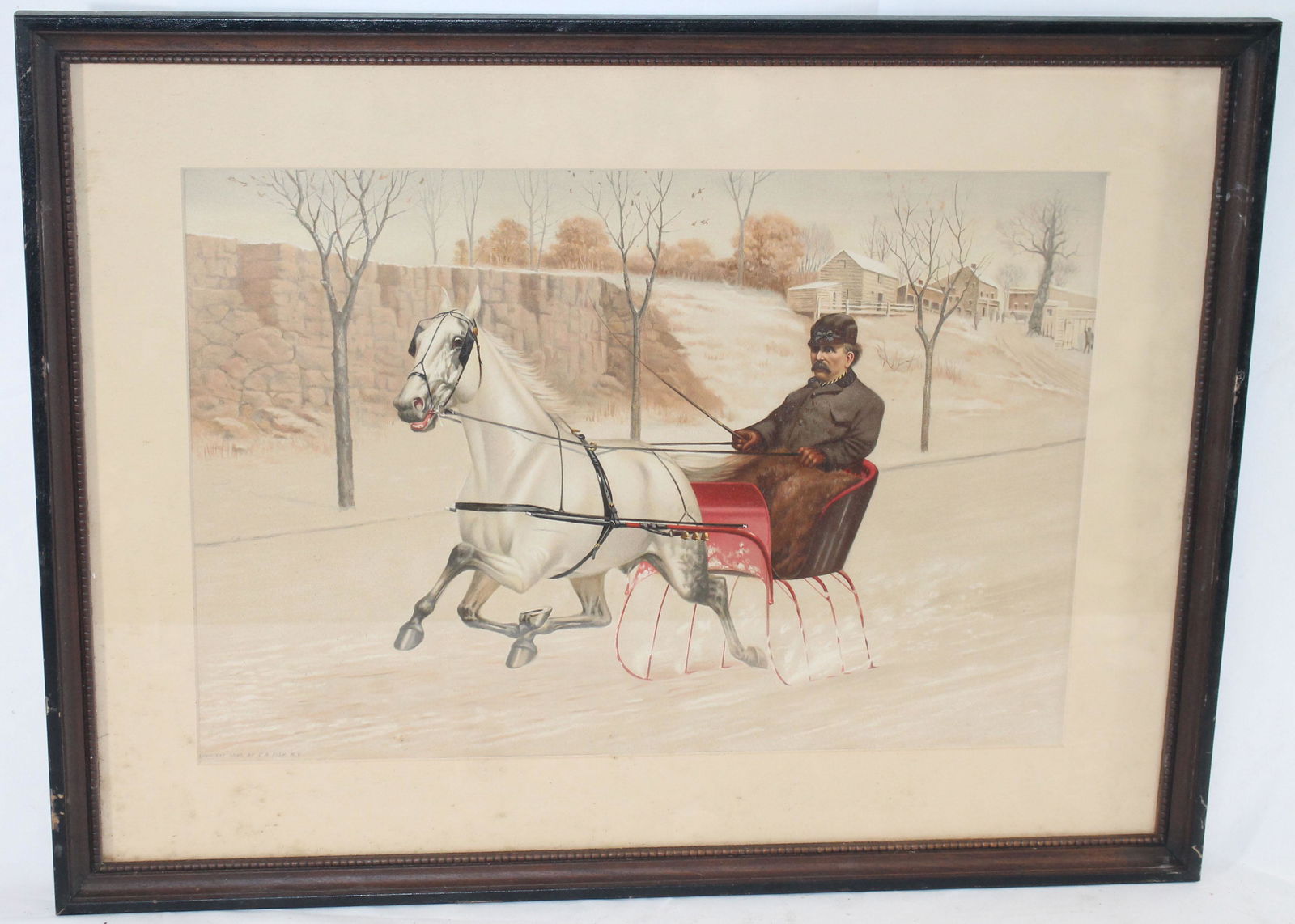 19thC chromolithograph dated 1897 by C.B. Fish NY of a (1 of 4)