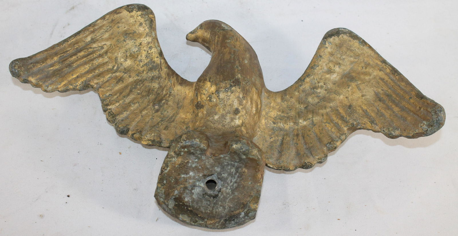 Antique iron pilot house eagle flag in gold paint - 13 (1 of 3)