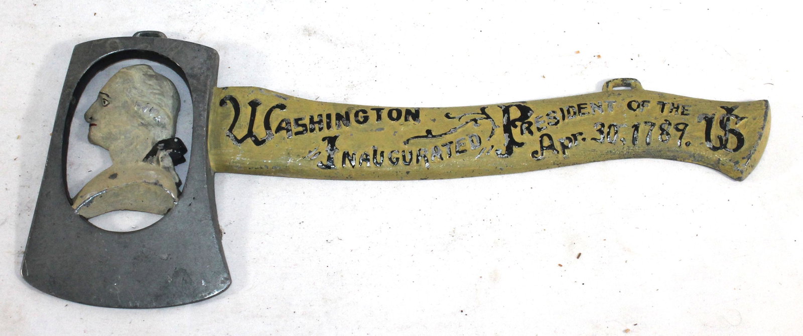 Vintage "Washington" commemorative aluminum axe - 13: Vintage "Washington" commemorative aluminum axe - 13 1/4"
