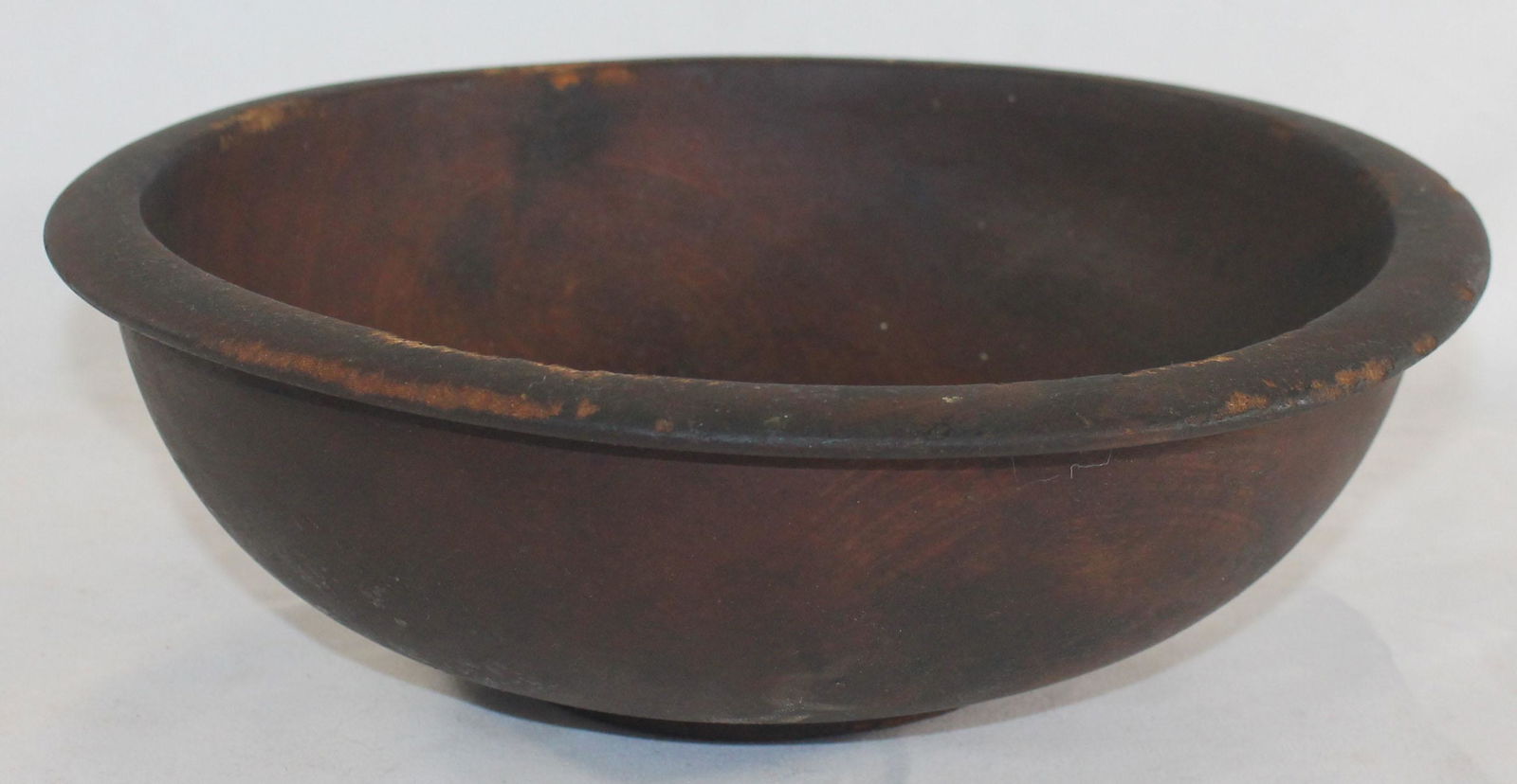 Early treen bowl - 10 3/4"x11 1/4"x3 3/4" (1 of 5)