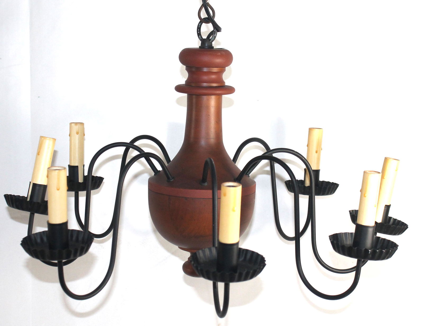 Reproduction antique style 8 arm hanging candelabrum (1 of 3)