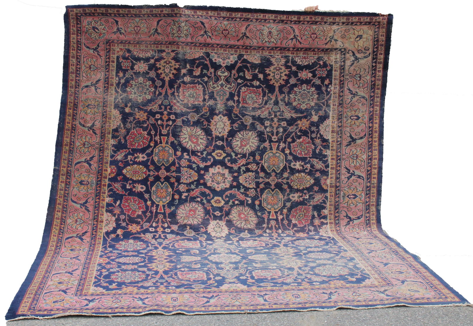 Antique rm size Blue Sarouk Oriental rug - 8'10"x12'6" (1 of 18)