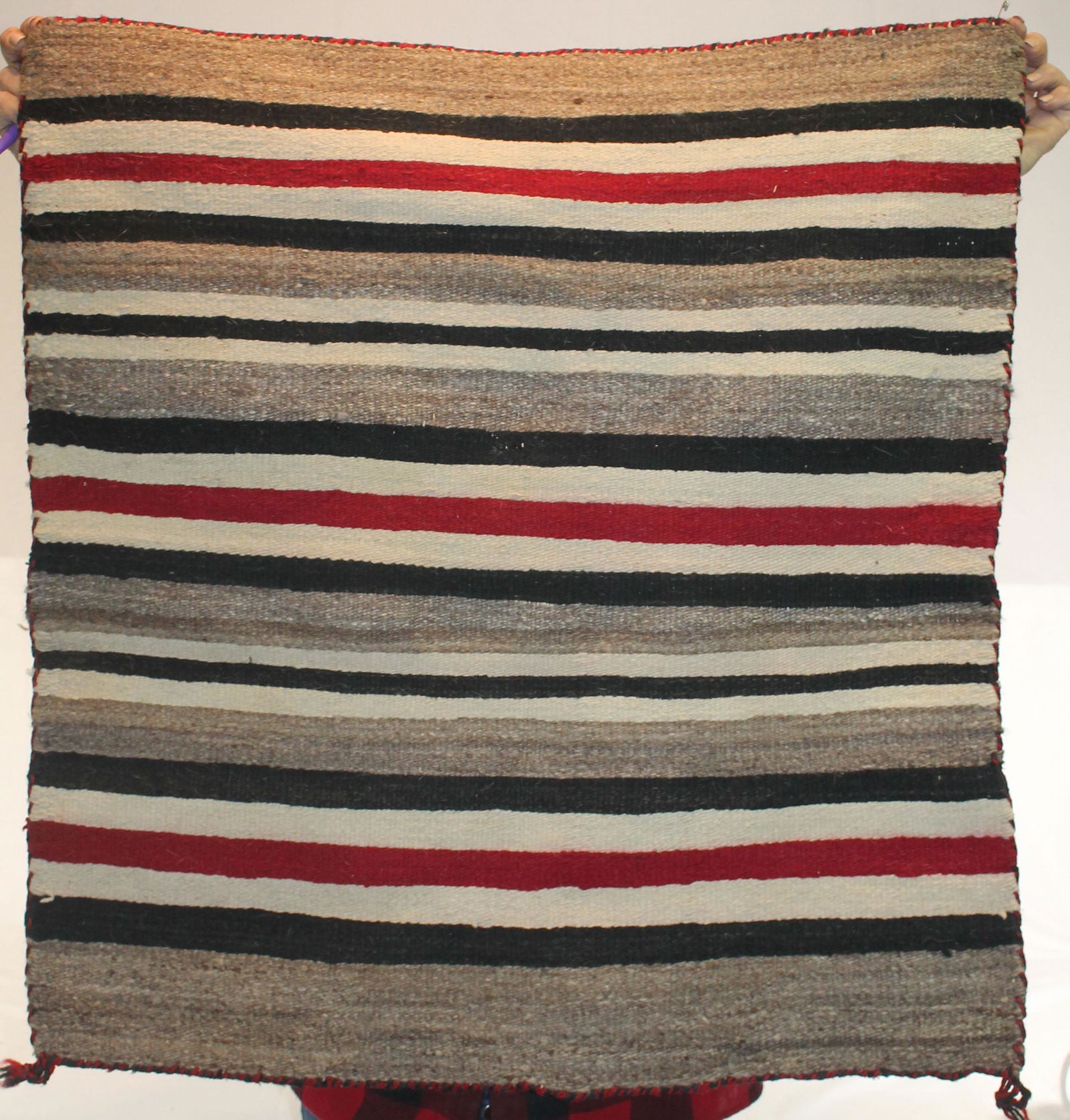 Navajo Rug - striped pattern - approx 29"x31" (1 of 2)