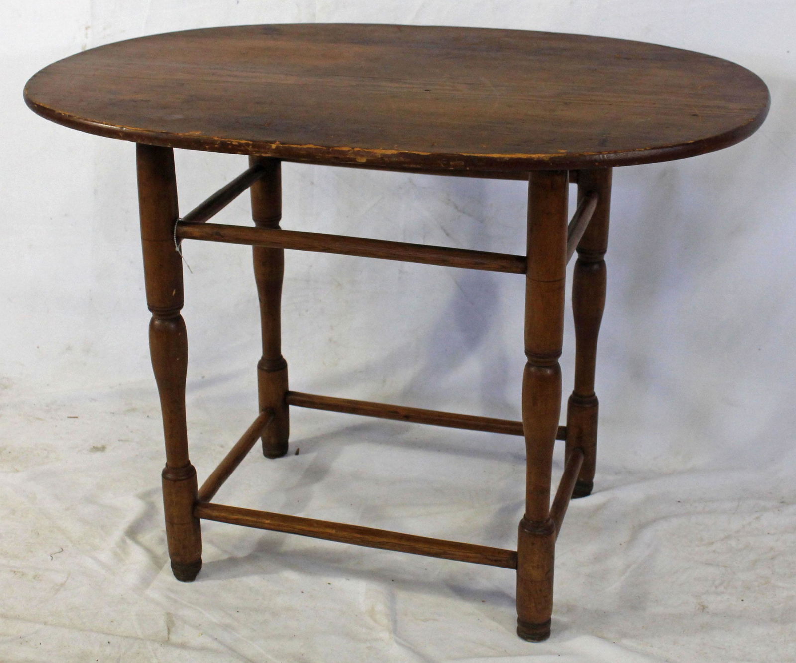 Antique oval top Windsor tavern table - as found (1 of 10)
