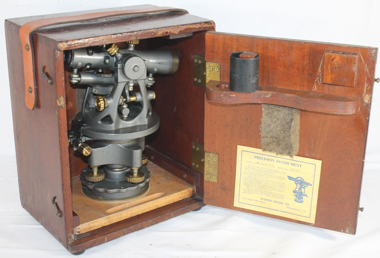 Antique Bunson Surveying Transit in orig fitted case - (1 of 6)