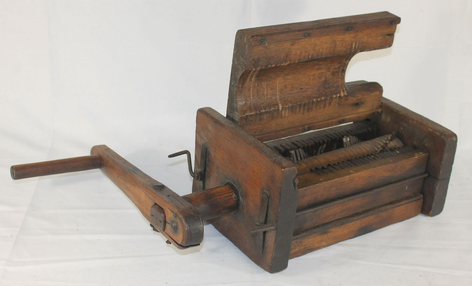 Primitive wooden grinder - 24"x8" (1 of 4)