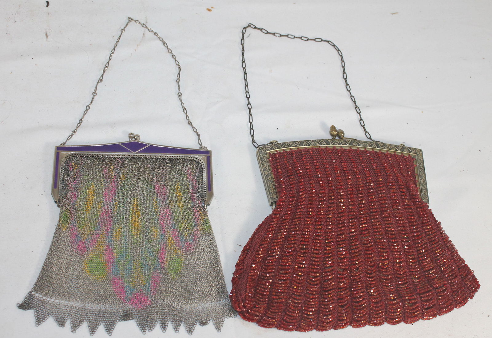 2 antique purses incl mesh by Whiting & Davis & read (1 of 4)