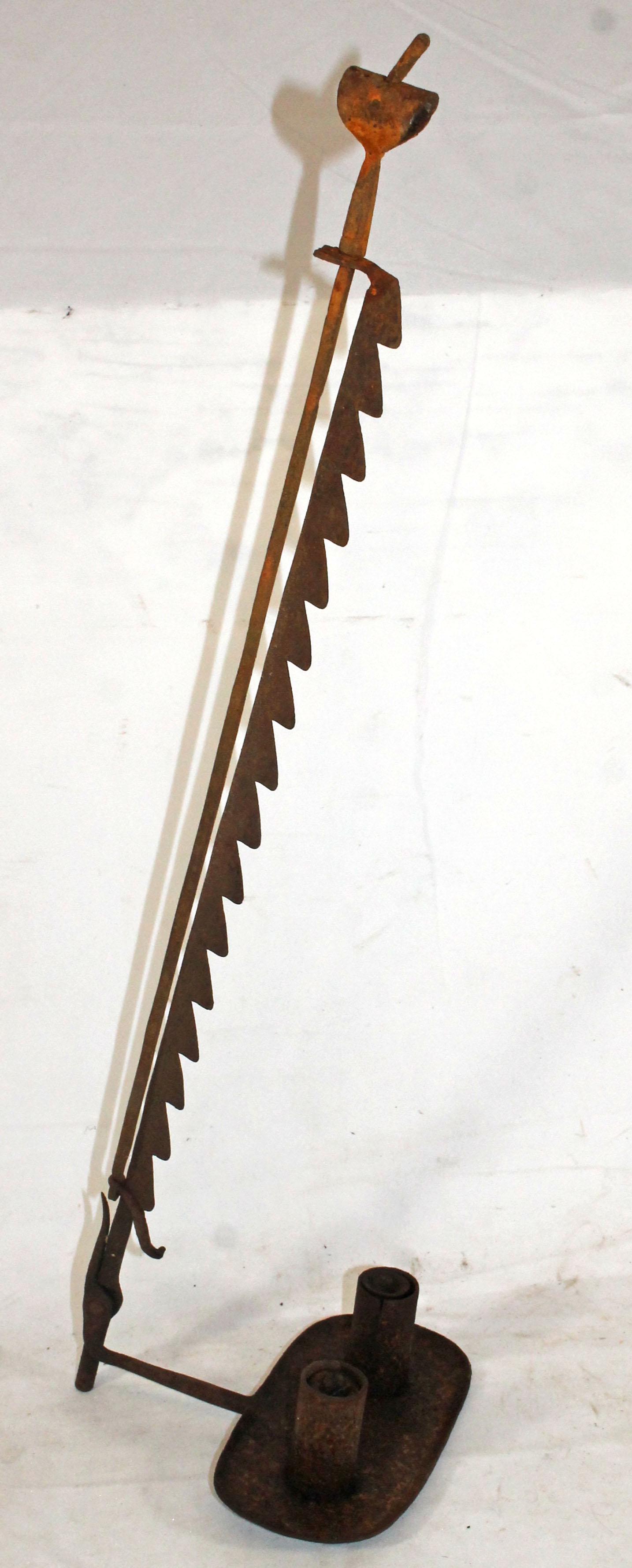 Iron trammel adjustable lighting device w dbl candle (1 of 6)