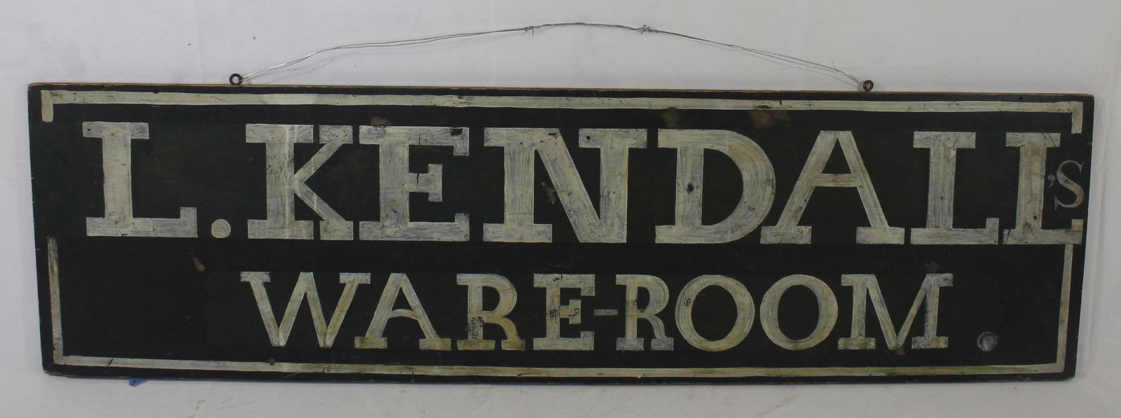 Antique wooden painted trade sign "L. Kendall's (1 of 8)