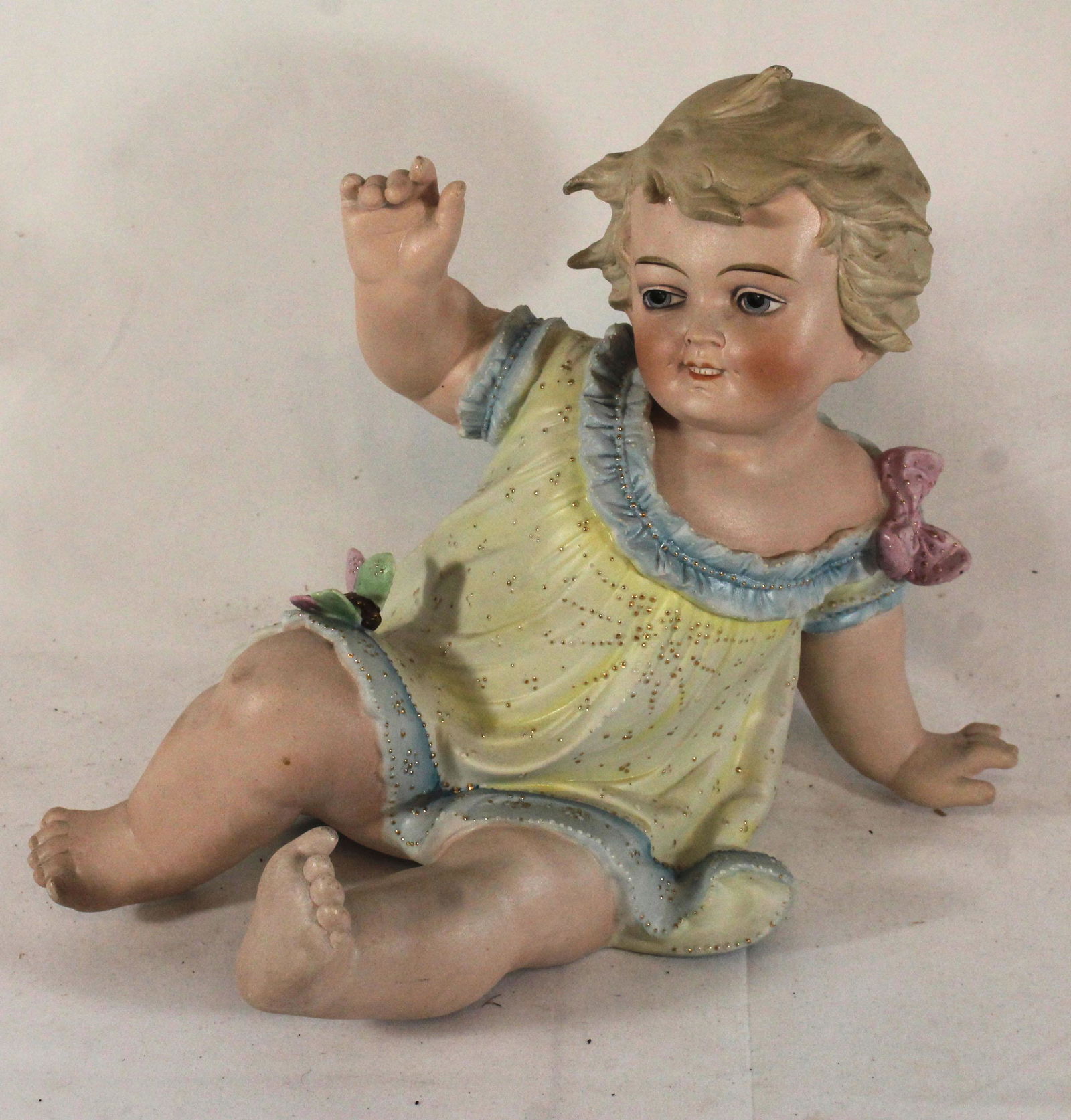 ca 1920's bisque Piano Baby - 9 1/2" tall (1 of 8)