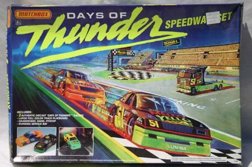 large lot of orig boxed & packaged Matchbox cars &: large lot of orig boxed & packaged Matchbox cars & a Matchbox Days Of Thunder Speedway set
