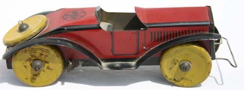 2 tin wind up racers - Marx & Kiddie Toy - 9" long: 2 tin wind up racers - Marx & Kiddie Toy - 9" long
