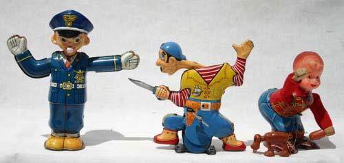 good lot of Japanese tin wind up toys incl bicycli: good lot of Japanese tin wind up toys incl bicyclist, vehicles, etc