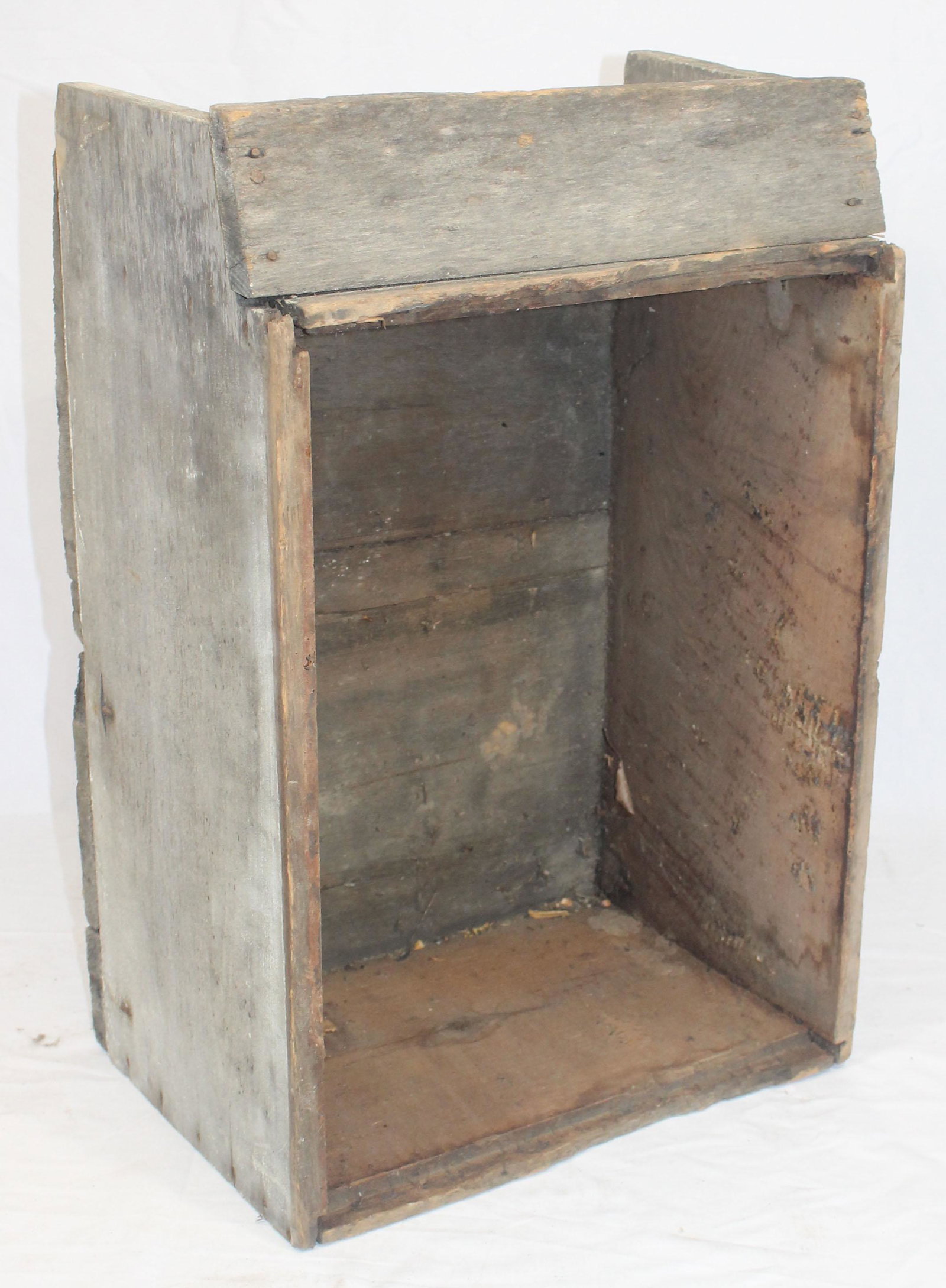 Wooden make-do crate - 23" tall x 15 1/4" wide x 10: Wooden make-do crate - 23" tall x 15 1/4" wide x 10 1/2" deep