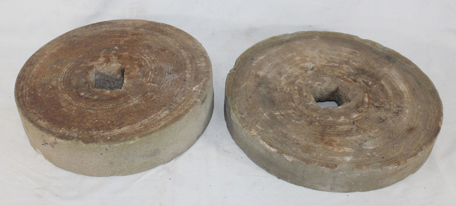 2 grinding stones - 14" & 13" diam (1 of 4)
