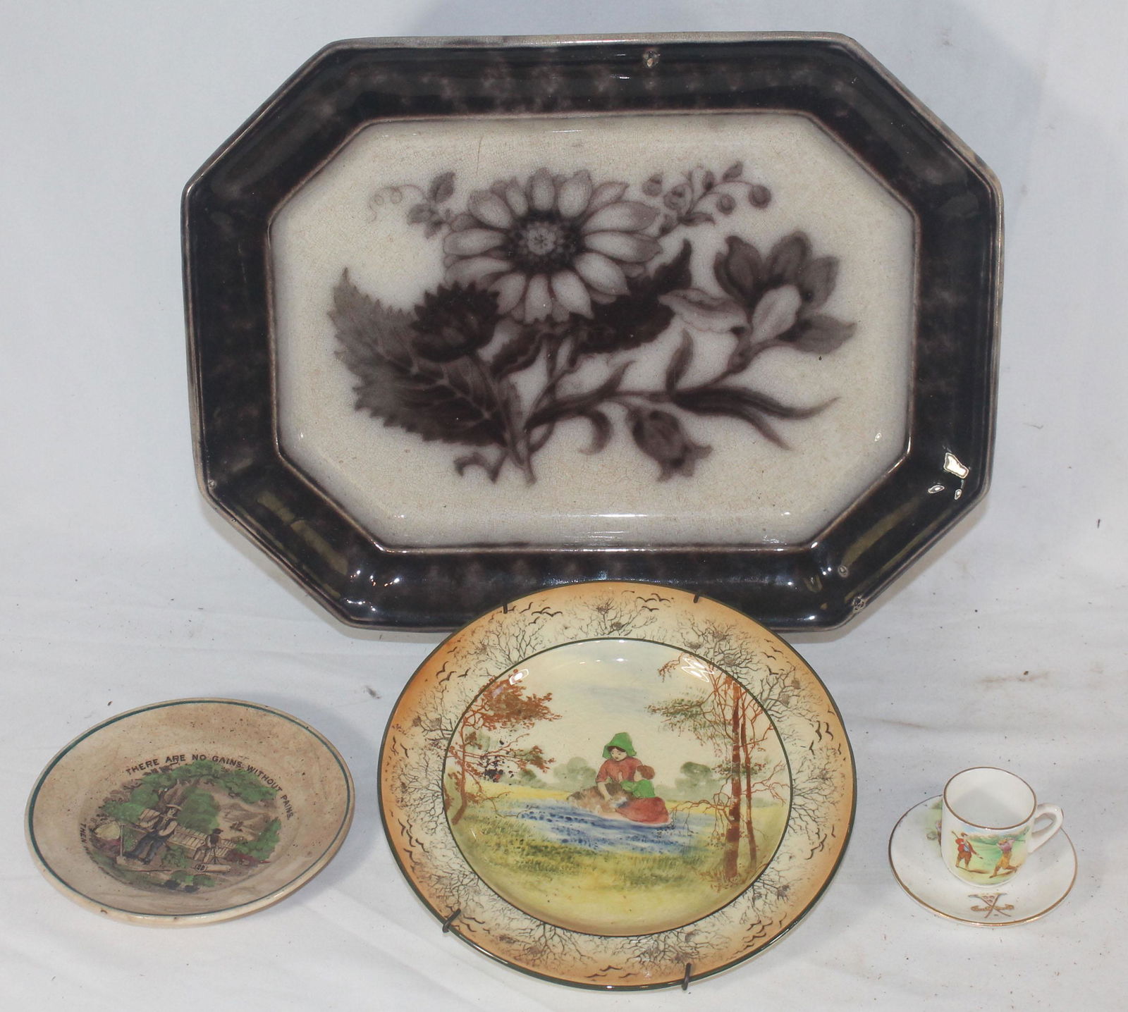 Ceramic lot incl Mulberry platter 10 1/4"x13 1/2"; (1 of 11)