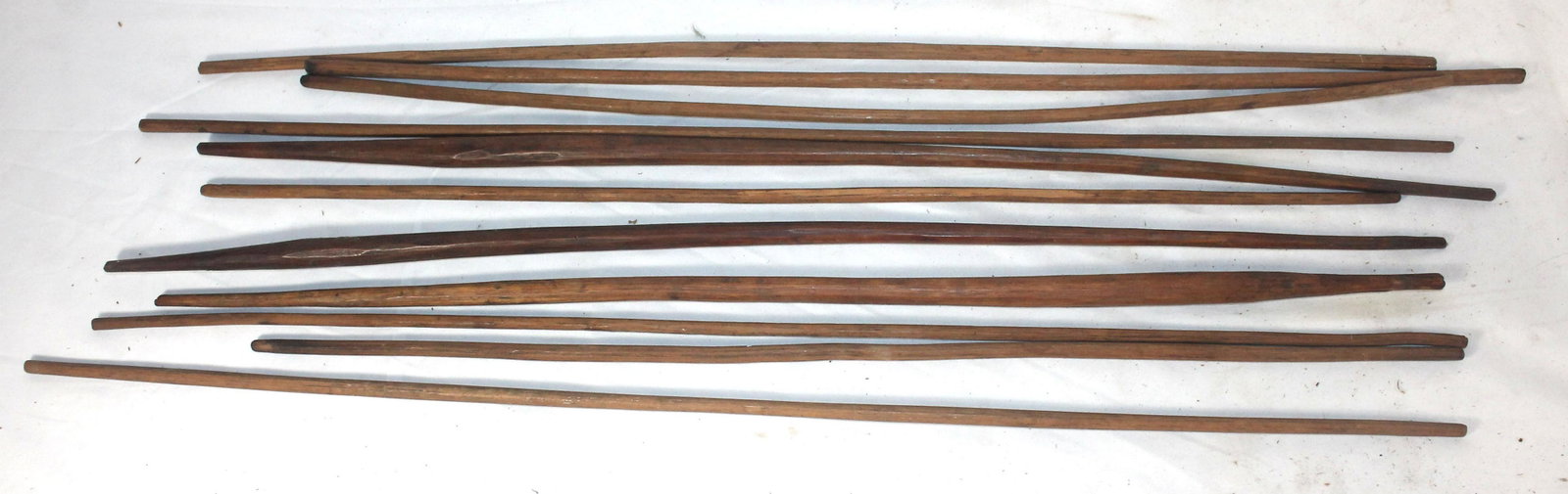 lot of 11 wooden candle dipping rods - approx 22"-28": lot of 11 wooden candle dipping rods - approx 22"-28" long