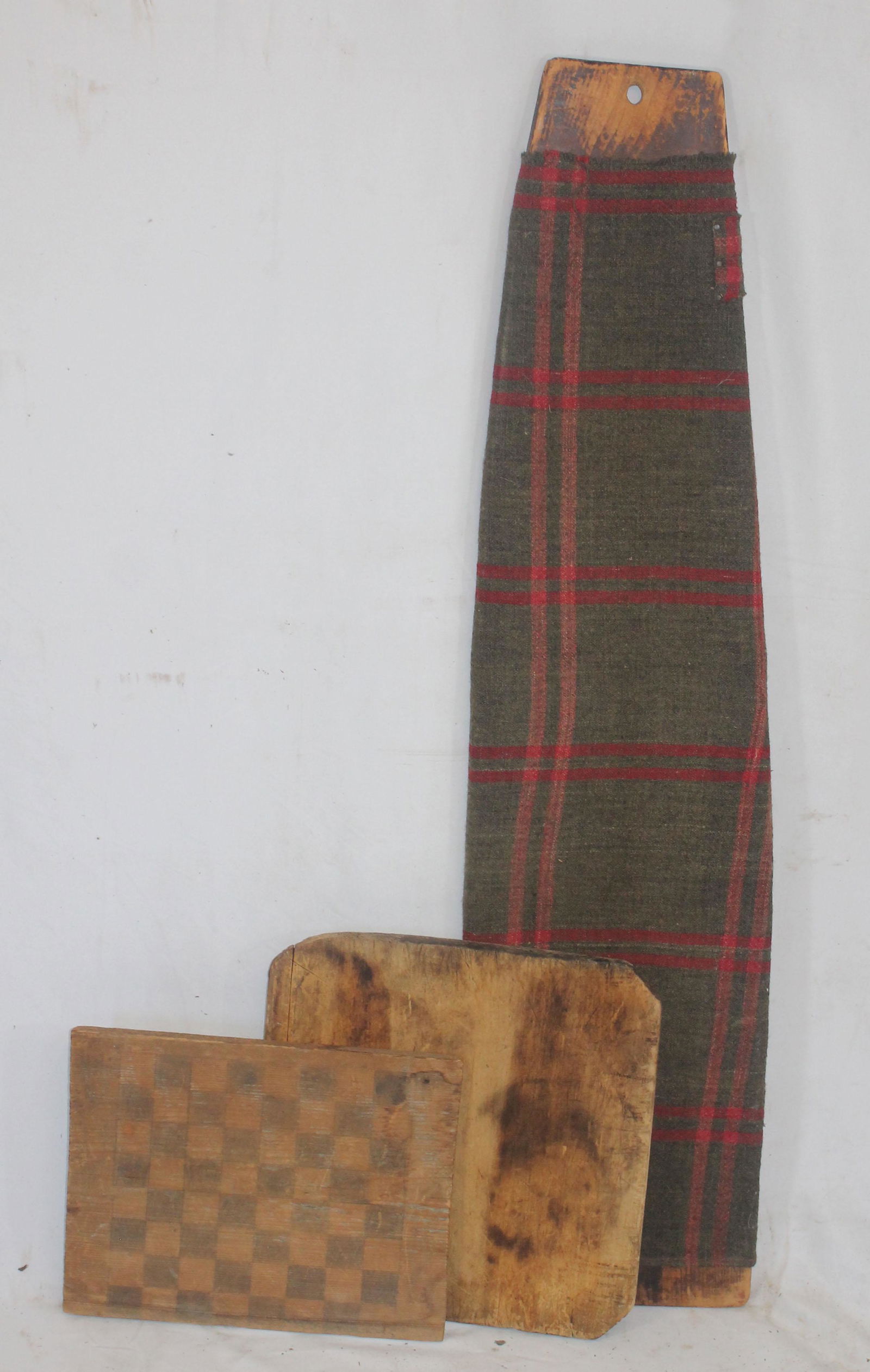 Wooden board lot incl wool covered ironing board - 47" (1 of 6)