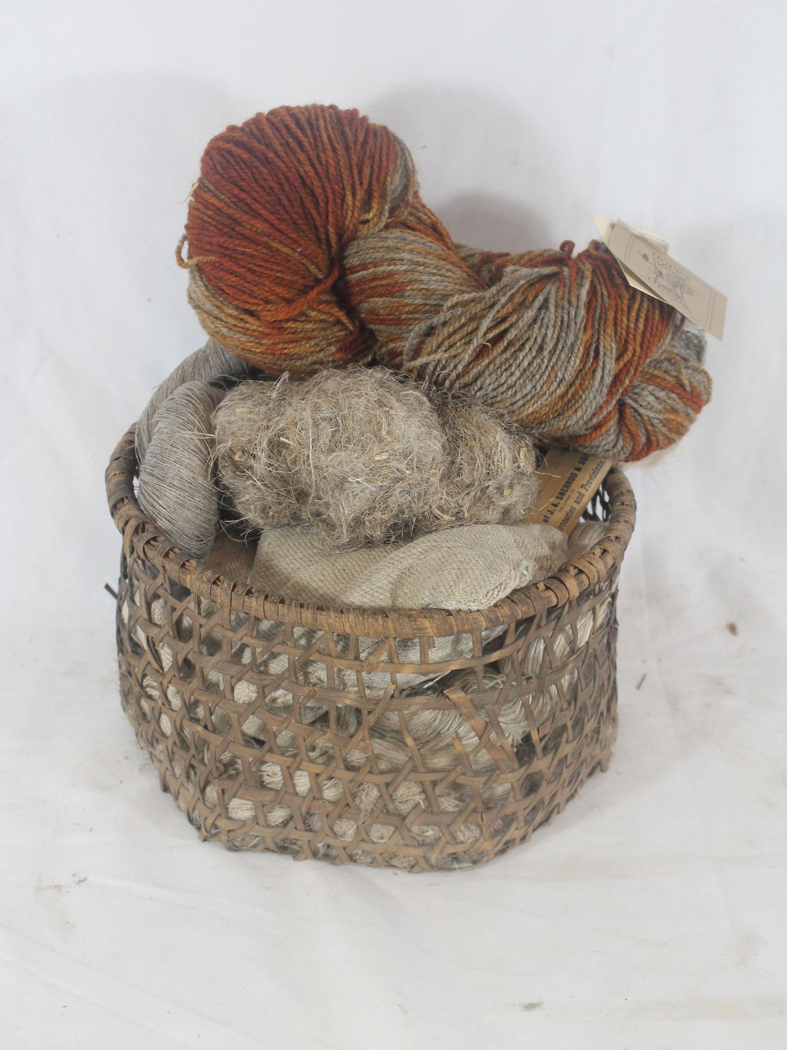 Early diminutive cheese basket - as found - filled w an (1 of 11)