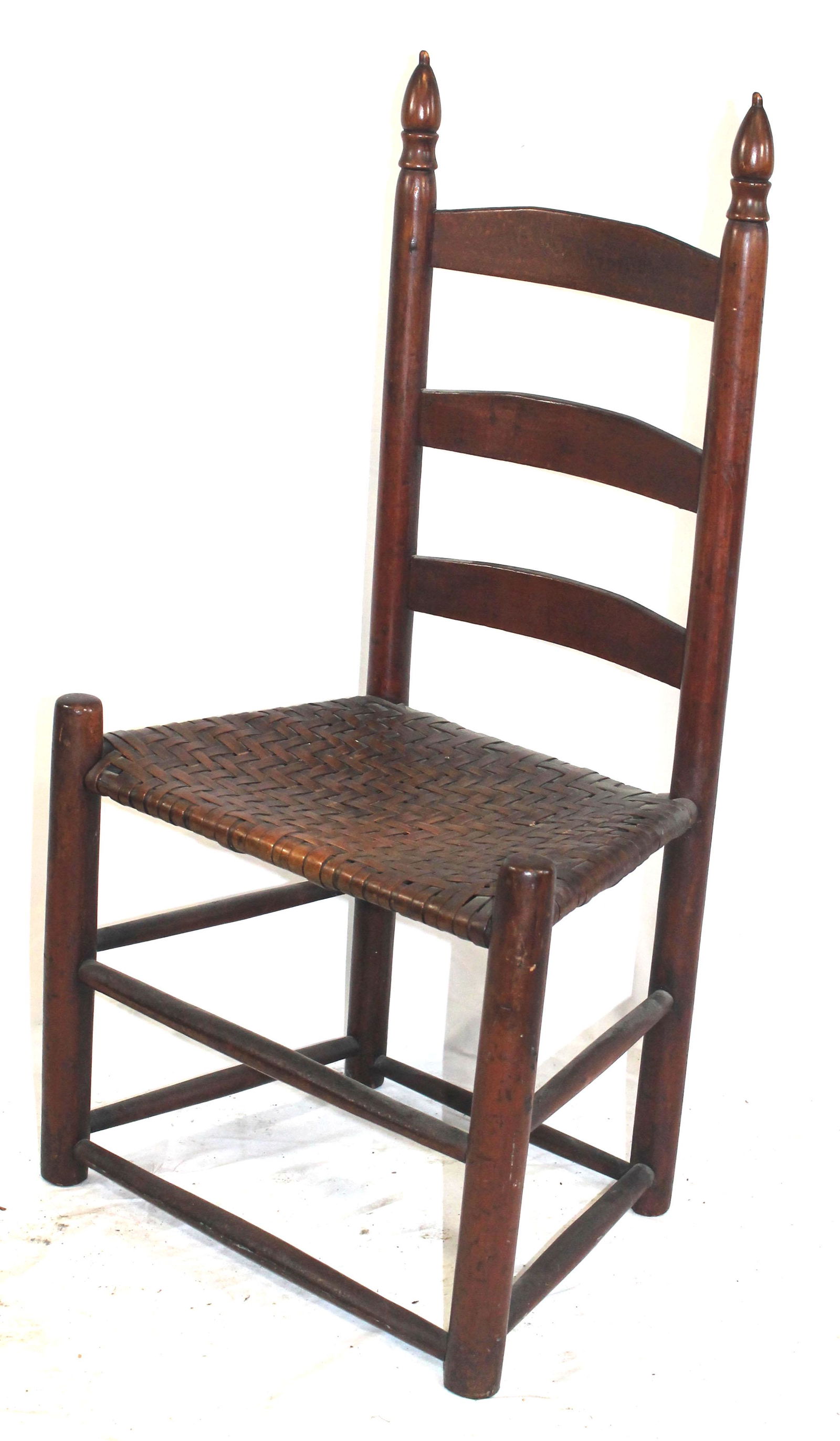 Diminutive ladderback side chair w wonderful patina (1 of 9)