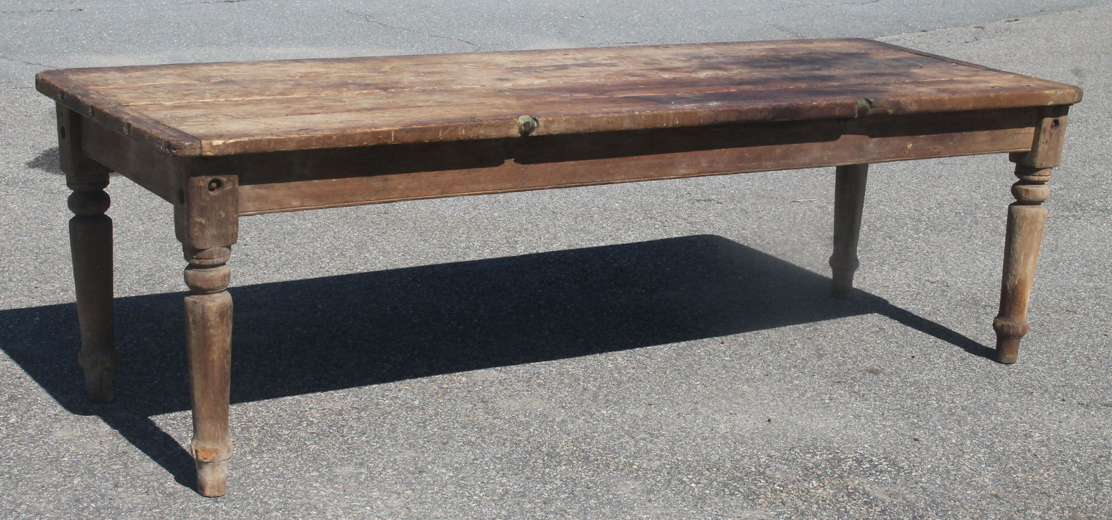 French country farm table - 95" long x 33 1/2" wide x (1 of 12)