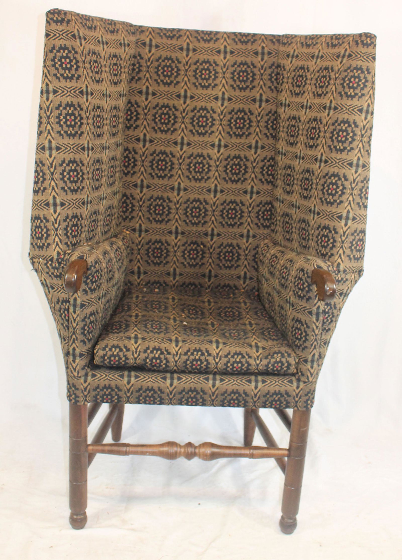 Contemporary upholstered make-do wing back chair - 50" (1 of 7)