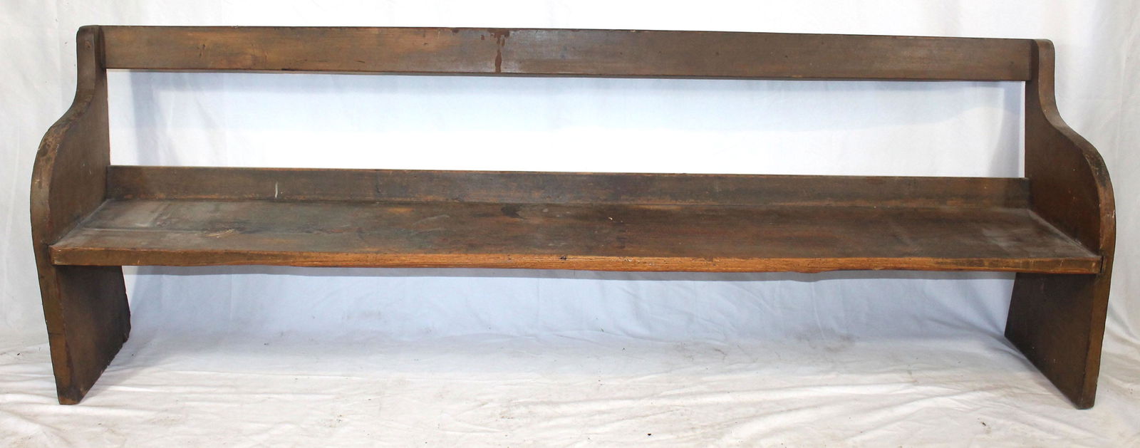 Early primitive bench w remnants of mustard paint - 25 (1 of 4)