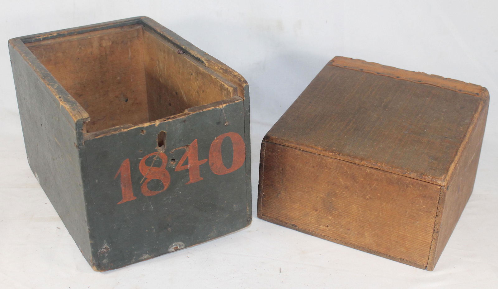 2 wooden box/crates incl canted make-do desk - 9" x 9 (1 of 6)