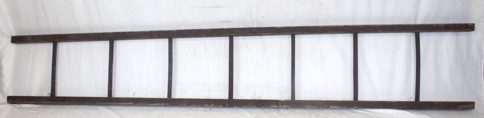 Primitive ladder in red paint - 9' tall (1 of 4)