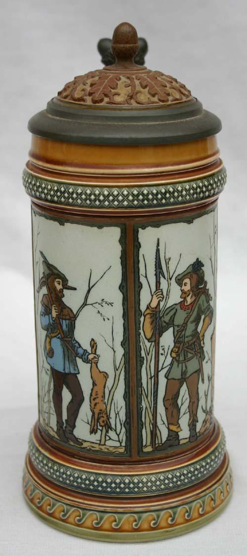 Mettlach #1695 1/2L etched stein: Mettlach #1695 1/2L etched stein