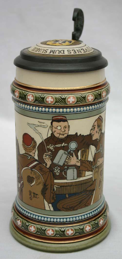 Mettlach #2051 1/2L etched stein: Mettlach #2051 1/2L etched stein