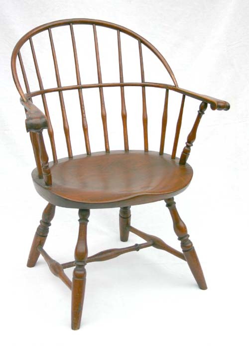 period Windsor sackback knuckle armchair w nice tu: period Windsor sackback knuckle armchair w nice turnings & rare extra wide seat
