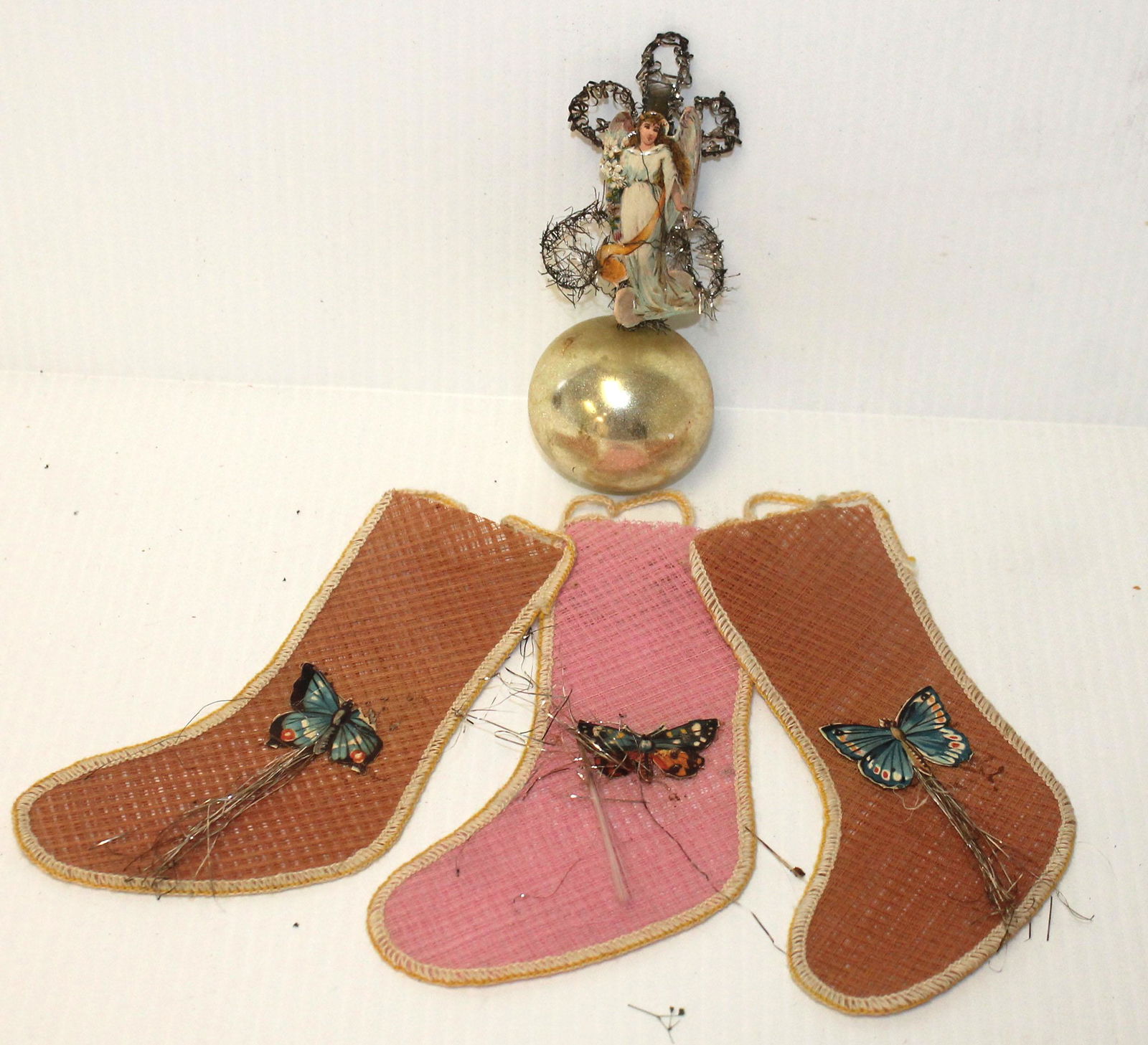Collection of ca 1920-30 Christmas ornaments incl 3 (1 of 3)