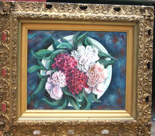 Etelka J Greenfield 16x20 o/bd still life of flower