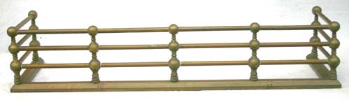 54" Victorian brass fire fender: 54" Victorian brass fire fender