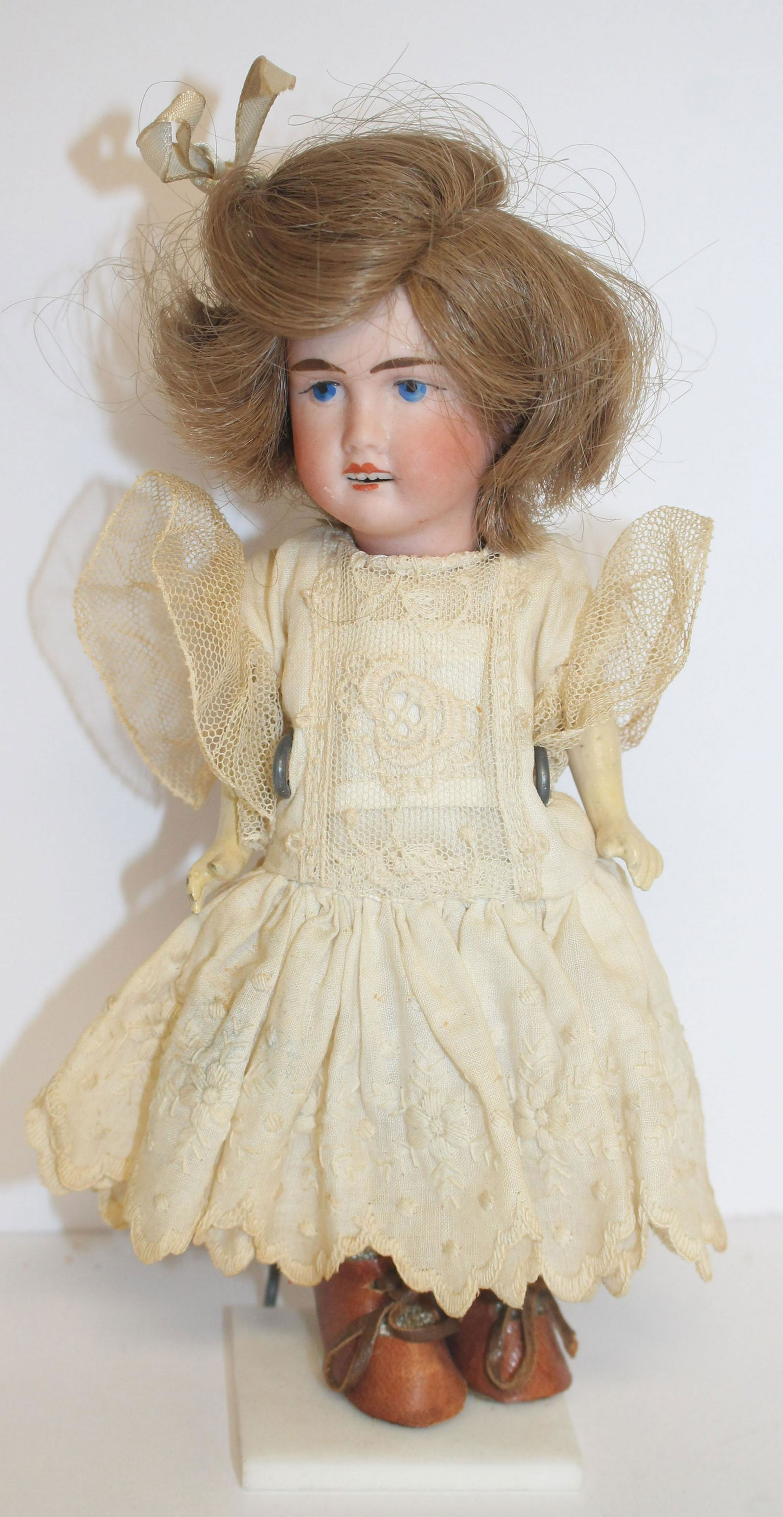 ca 1920-30 bisque & composition doll in French clothing (1 of 6)