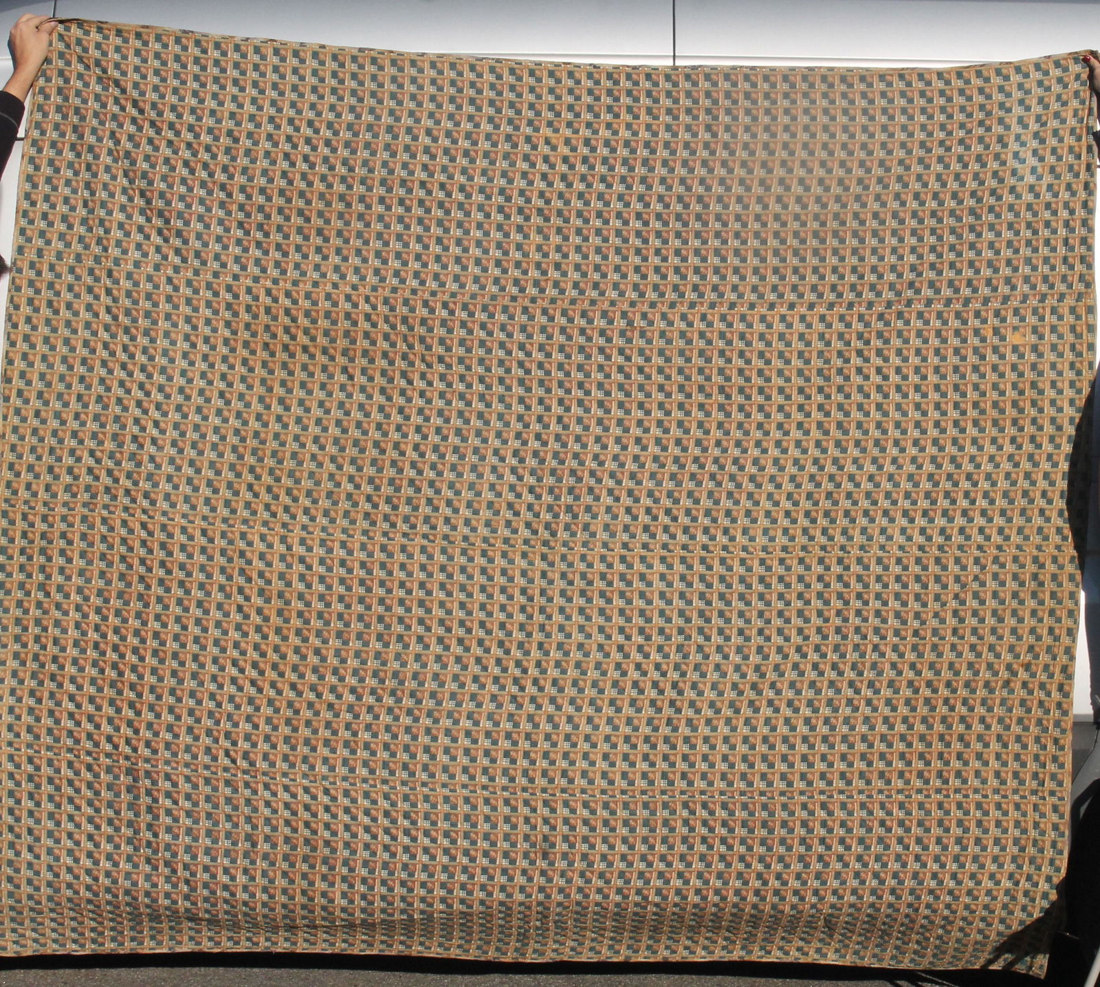 Large antique quilt in great colors - 96"x105" (1 of 2)