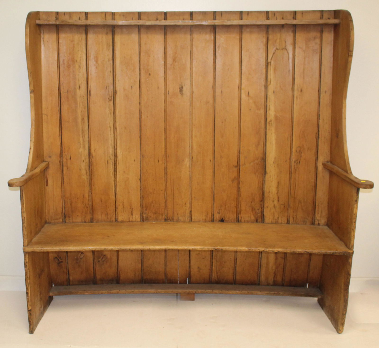 Wonderful early settle bench - 63" wide x 60" tall x (1 of 8)