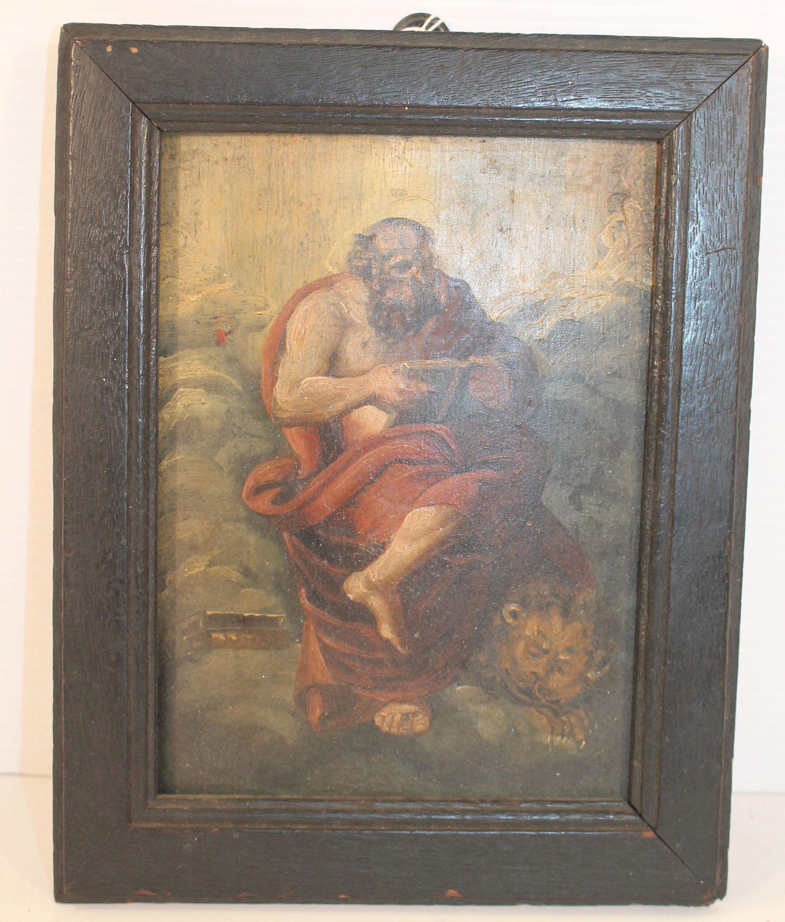 18thC o/panel of St. Mark preaching the gospel w the (1 of 7)