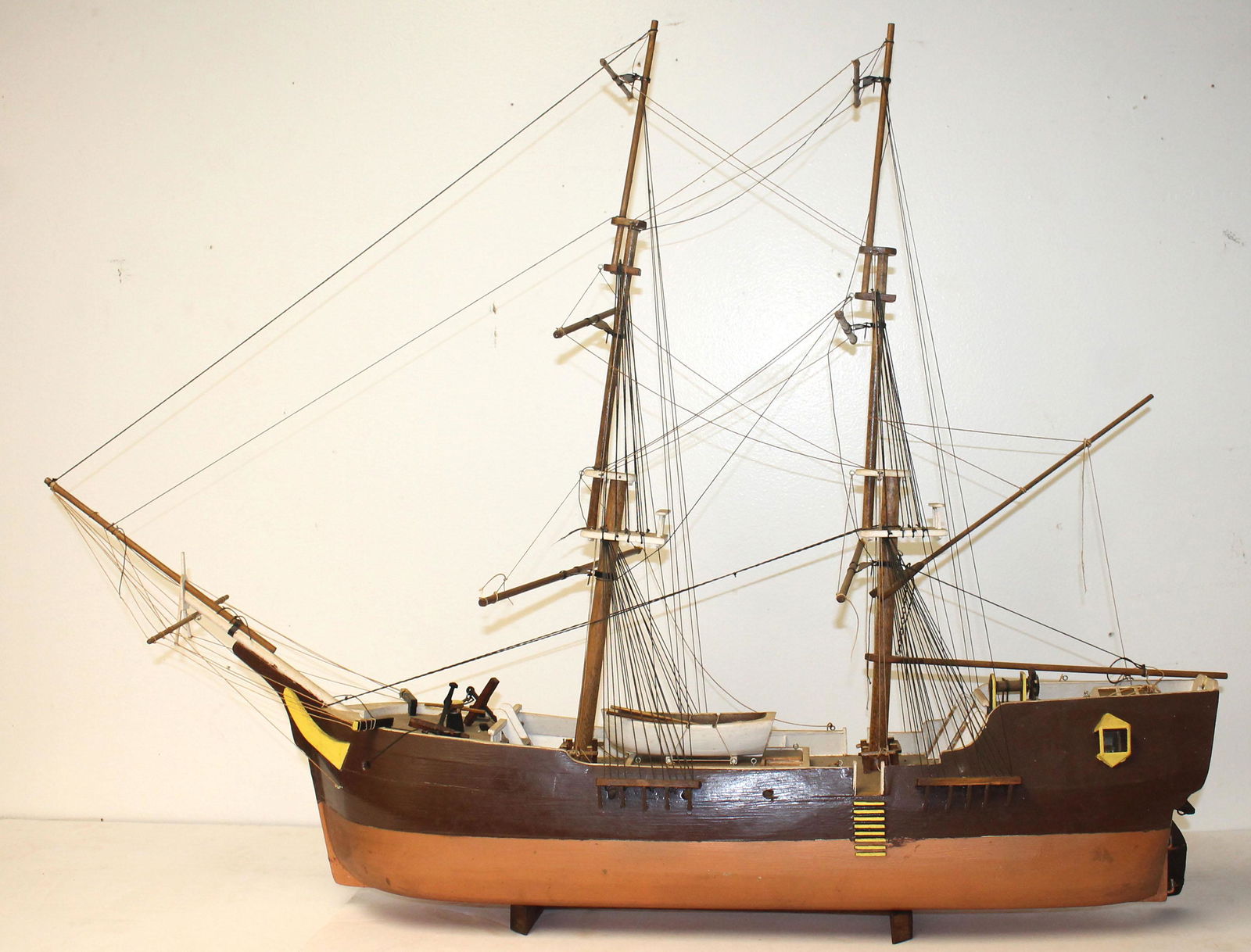 Very detailed early-mid 20thC ship model - 44" long x (1 of 10)